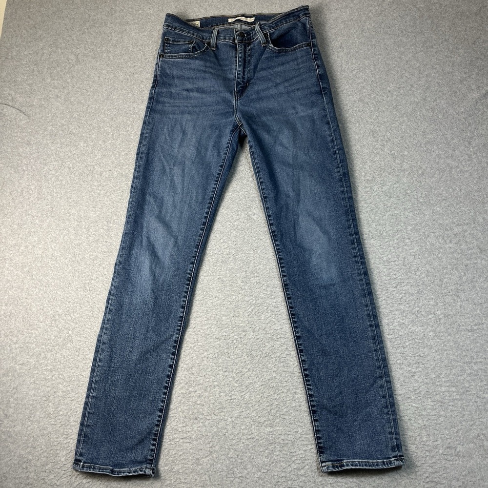 Levis Premium Jeans Womens 29x30 Blue 724 High Rise Straight Cotton Blend Stretc